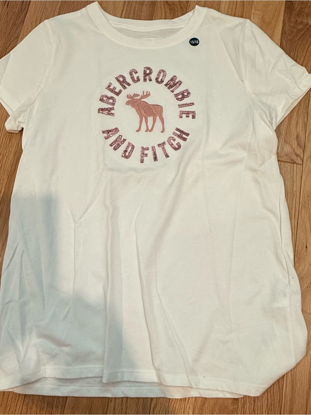 NWT! Abercrombie & Fitch Kids White Tee with Black Logo